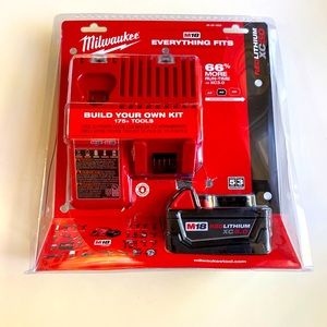NIB - Milwaukee Tool M18 Charger + M18 Red Lithium XC 5.0 Battery